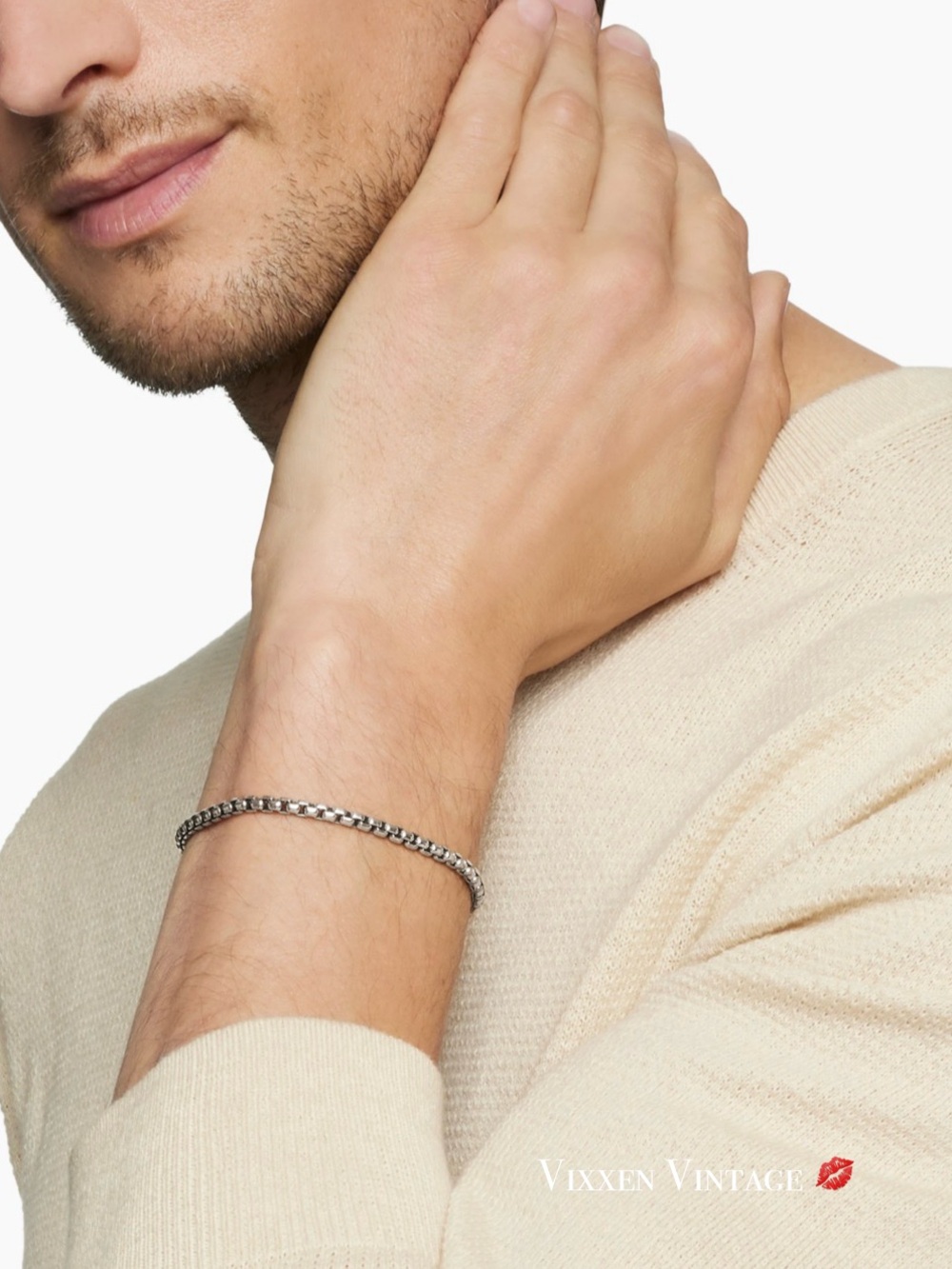 DAVID YURMAN ‘MEN’S BOX CHAIN BRACELET 3.66MM’ IN STERLING SILVER